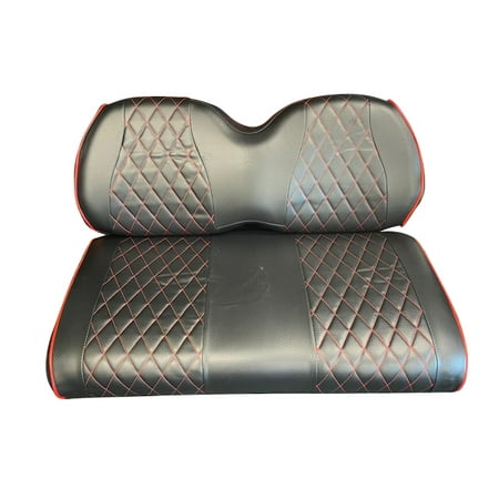 CLUB CAR PRECEDENT / YAMAHA DRIVE AND G29 Front Seat Covers | Diamond Stitching | BLACK&REDSTITCH