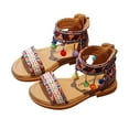 thumbnail image 3 of Gubotare Sandals for Girls Baby Boys Girls Summer Lightweight Soft Sole Open-Toe Outdoor Leather Athletic Sandals Size 1.5 (Red,Big Kids 1.5), 3 of 5