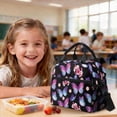 thumbnail image 4 of Xoenoiee Butterfly Cherry Blossom Print School Bag Backpack for Girls Bookbag College Students School Backpacks Set Lunch Box and Pencil Bag 3 in 1 Casual Rucksack Outdoor Daypack, 4 of 6