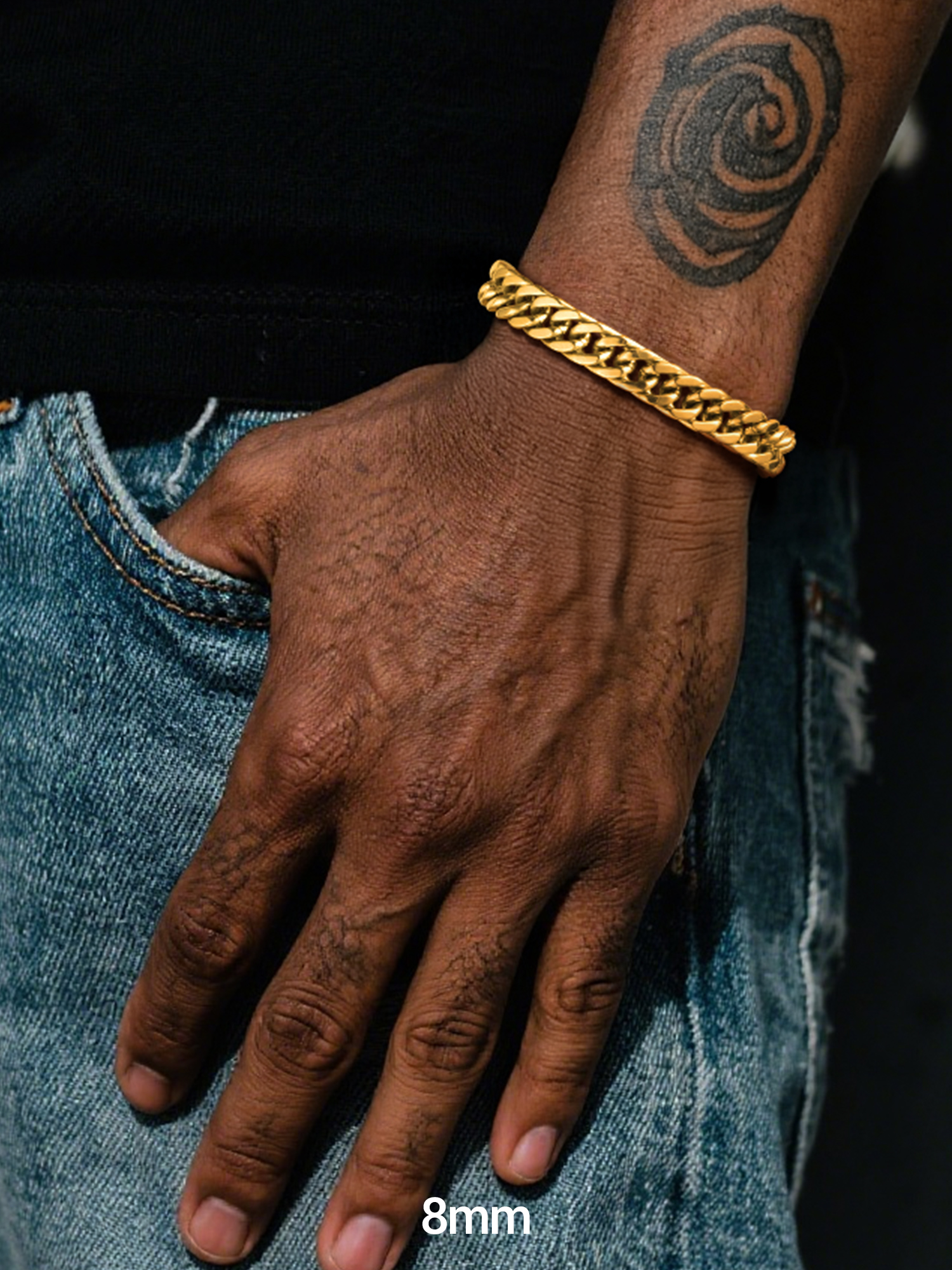 Prosteel Men's Gold Plated Cuban Chain Bracelet photo 6