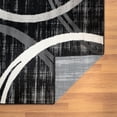 thumbnail image 3 of World Rug Gallery Contemporary Abstract Circles Design 7' 10" x 10'2" Black Area Rug, 3 of 8