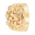thumbnail image 3 of Men's 14k Gold-Plated Sterling Silver Nugget Ring, 3 of 6