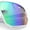 White - Green Mirror, variant on Boys Color Mirror Sportsmans Shield Oversized MTB Wrap Around Plastic Sunglasses Pink - Orange Mirror