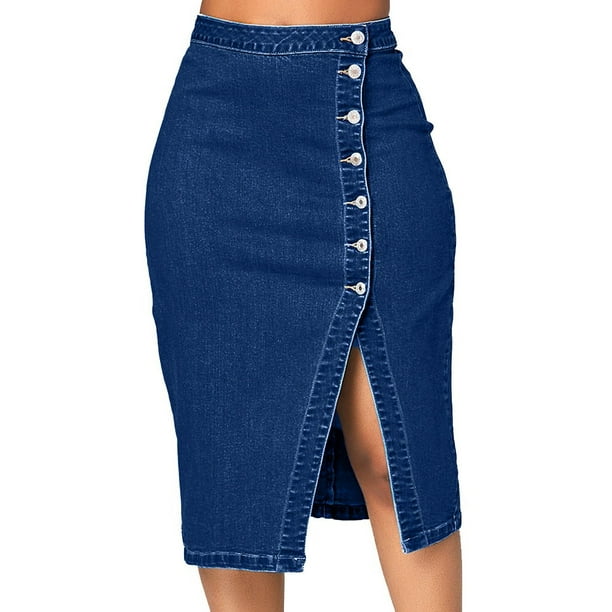 Walmart blue hotsell jean skirts