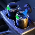 thumbnail image 4 of Car Ashtray with LED Night Light, Press Open Flip Cover, Smoke Odor Control, Portable Car or Office Ashtray, Holds 60-80 Cigarettes, Stylish Durable Design, Easy Clean, 4 of 9