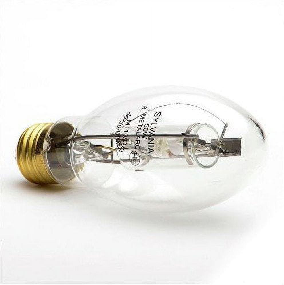 Sylvania 64587 (6-Pack) MP50/U/MED 50-Watt Metal Halide HID Light Bulb, 3000K, 3400 Lumens, E26 Base