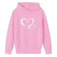 thumbnail image 2 of Eltusu Boys Valentines Hoodies, Heart Graphic Casual Long Sleeve Loose Fit Pullover Sweatshirts Pink Size 13-14 T, 2 of 3