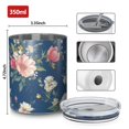 thumbnail image 4 of 12oz Coffee Tumblers Pioneer Flower Stainless Steel Vacuum Insulated Travel Tumbler Coffee Cups Mug with Lid and Straw with Cleaning Brush for Cold & Hot Drinks, 4 of 5
