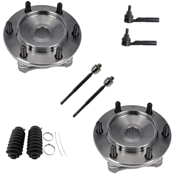 Detroit Axle 4WD Front Wheel Bearings & Hubs + Tie Rods + Boots