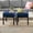Black, Dark Blue, variant on Auzfy 2 Pieces Aluminum Outdoor Patio Ottoman with Blue Cushion, Assembled Outdoor Foot Stool, Black Frame