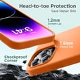 thumbnail image 5 of for iPhone 14 Pro Max Case, Premium Liquid Silicone Shockproof for iPhone 14 ProMax Case with [Soft Anti-Scratch Microfiber Lining], 6.7 inch, Kumquat, 5 of 12