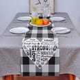 thumbnail image 4 of Table Runner Dresser Scarves 108 Inch Long, Love Heart with Positive Quote Linen Dining Table Runners Black and White Buffalo Gird Tabletop Scarf for Wedding Holiday Party Kitchen, 4 of 7