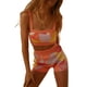 thumbnail image 4 of Txlixc Traje de dos piezas para mujeres, chaleco de punto impreso sin mangas con tirantes y pantalones cortos elásticos Txlixc moda, 4 of 9