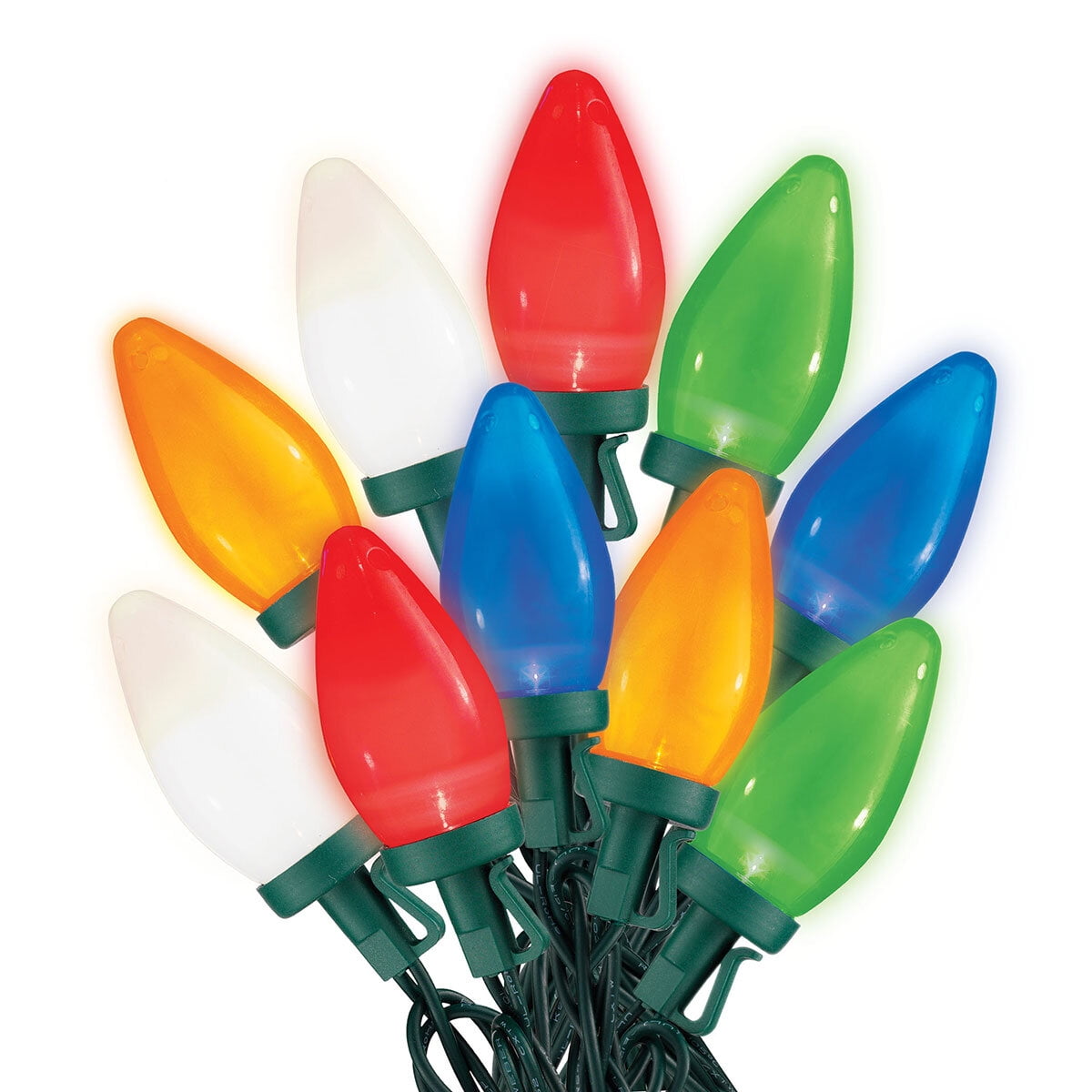 Sylvania LED C9 String Lights, 50 Lights Each, 65.3 ft Combined Lighted