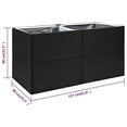 thumbnail image 2 of vidaXL Garden Planter Black 61.8"x31.5"x31.5" Poly Rattan, 2 of 6