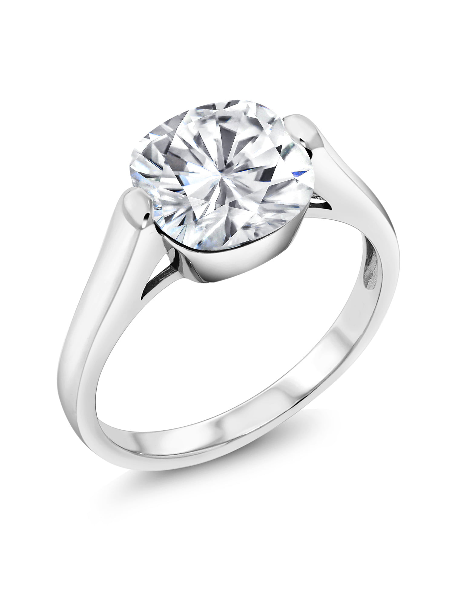 D-Color Cushion Shape 2.80 Carat Solitaire Women's Ring In 925 Sterling Silver