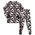 thumbnail image 4 of NIEWTR Girls Halloween Set Cute Cartoon Print Long Sleeved Homewear Two Piece Set Halloween Pajamas Toddler Girl Cute Pjs For Girls, 4 of 7