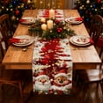 thumbnail image 4 of Honmine Christmas Tablecloth with Holiday Patterns, Festive Dining Table Cover for Decoration, Long 72.74 Inch Table Cloth for Party, Home, Event, 4 of 6