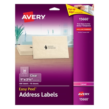 Presents Address Labels - Avery Easy Peel Address Labels, Clear, 1