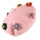thumbnail image 1 of Toddler Girls Beret 1Pack Fashion Accessory Warmth Suitable For Autumn Winter Pink Woolen Material, 1 of 3