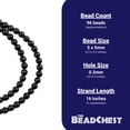 thumbnail image 4 of The Bead Chest Round Jet Beads (5mm), 4 of 4