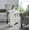 White, variant on Kings Brand Furniture Narrow Side End Table with Drink Holders & Storage Shelves, Slim Sofa Table with Magazine Holder for Living Room, Bedroom, or Office – White