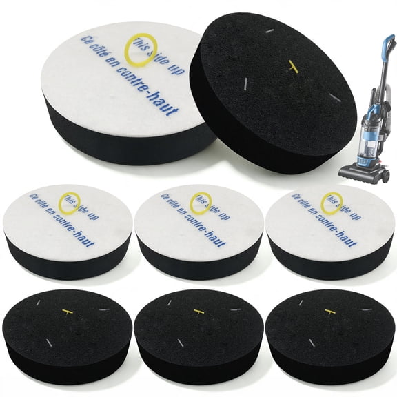 8-Pack Replacement Vacuum Filter Compatible with Model MS953619315301, Washable and Reusable Foam Filter, Restores Suction