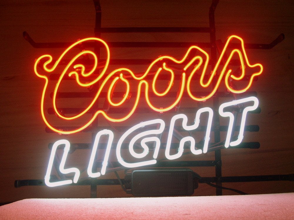 Coors Light Doggy Beer Bar Pub Wall Hanging Neon Sign Light Handcraft Art 