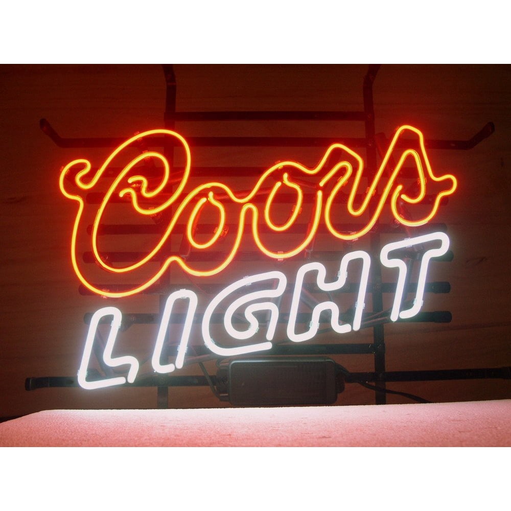 Desung Brand New Coors Light Neon Sign Lamp Glass Beer Bar Pub Man Cave