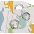 thumbnail image 3 of Colorful Dinosaur Shadows Blackout Curtains, Multi Colored Creature 3D Print Pattern Curtain, Set of 2 Window Curtain Panels, Energy Saving Noise Reducing for Living Room Bedroom(52" W x 63 "L), 3 of 7