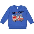 thumbnail image 2 of Inktastic I'm 4 Fire Truck 4th Birthday Toddler Sweatshirt, 2 of 4