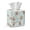 Highland Cow Floral Blue, variant on COEQINE PU Leather Square Tissue Box Cover, Snap Closure for Easy Refill & Storage, Universal Decorative Tissue Holder for Home Bedroom Car Office Desk, Highland Cow Flower