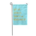 thumbnail image 1 of NUDECOR Success Hand Lettering Gold Quote on Blue for Happy Abstract Garden Flag Decorative Flag House Banner 12x18 inch, 1 of 1