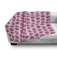 thumbnail image 3 of Pink and White Soft Flannel Fleece Throw Blanket, Botanical Hawaii Jungle Pattern with Palm Leaves Exotic Rainforest, Cozy Plush for Indoor and Outdoor Use, 50" x 70", Magenta and White, by Ambesonne, 3 of 6