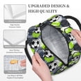 thumbnail image 3 of Fotbe Football Pattern Lunch Bag, Insulated Lunch Box, Small Leakproof Cooler Food Lunch Containers Reusable High Capacity Lunch Tote Bags for Work, Travel, Outdoor, 3 of 6