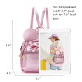 thumbnail image 2 of Mochila pequeña KL928 de piel sintética con lunares y lazo para niñas, 2 of 7