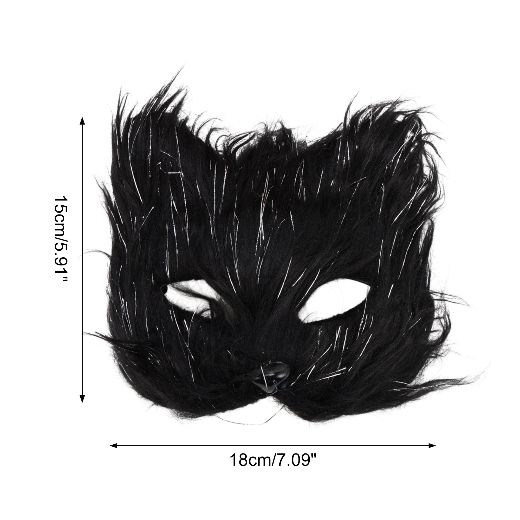 Unique Bargains 1 Pack Foxes Party Mask for Masquerade Black