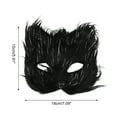 thumbnail image 2 of Unique Bargains 1 Pc Foxes Party Mask Black Plastic, 2 of 5