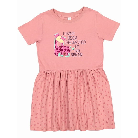 Inktastic I Have Been Promoted to Big Sister Pink Girls Toddler Dress
