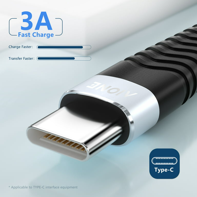 Charging Cable Usb-c To Usb A [2-pack 3ft], Usb Type C Charger