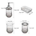 thumbnail image 2 of Unique Bargains 1 Set Durable Bathroom Accessories Set for Bathroom Vanities Transparent Black PS, 2 of 4