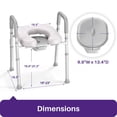 thumbnail image 6 of KEKOY Bedside Commode for Seniors, Commode Chair with Arms and Padded Seat , FSA HSA Eligible 400lb Easy Assembly Toilet Chair , Adjustable Raised Toilet Seat with Handles, 6 of 9