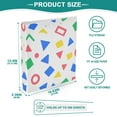 thumbnail image 3 of FORMRS 3 Ring Binder 1/2 inch with Pockets Set of 2 Clip Board 200 Sheets Capacity, Blue Retro Triangles, 3 of 8