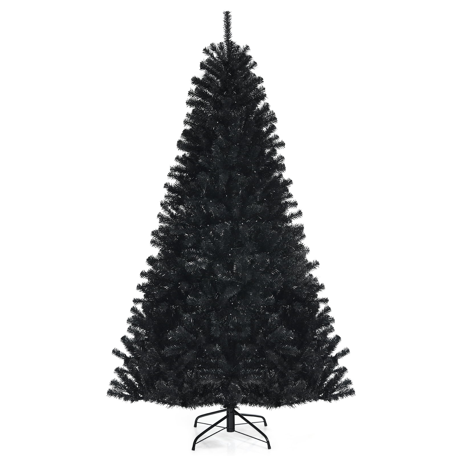 Arbre De Noël Artificiel Inversé Noir 180 Cm - 270 Lumières LED Violettes, Décor Halloween - 11