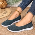 thumbnail image 2 of Mepaouo Women's Ballet Shoes Pearl Glitter Breathable Casual Shoes Slip On Mesh Walking Shoes, 2 of 9
