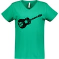 thumbnail image 3 of Inktastic Grunge Guitar Women's V-Neck T-Shirt, 3 of 5