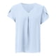 thumbnail image 5 of 2025 Top túnica de manga corta con cuello en V de gasa para mujer, ideal para leggings - Mezcla ligera de rayón, tallas S-XXL, 5 of 6