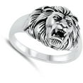 thumbnail image 4 of Lion Roar Leo Animal King Ring .925 Sterling Silver Band Jewelry Female Male Unisex Size 12, 4 of 4