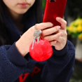 thumbnail image 4 of Soft Artificial Fur (Red) Rabbit Keychain Pompom Ball Fluffy Keychain Suitcase Backpacks Accessories Charm for Women Girls, 4 of 5