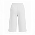 thumbnail image 6 of Qabnzmfo Capri Pants for Girls Casual Drawstring Wide Leg Cropped Pant with Pockets Summer Elastic Waist Capris, 6 of 9